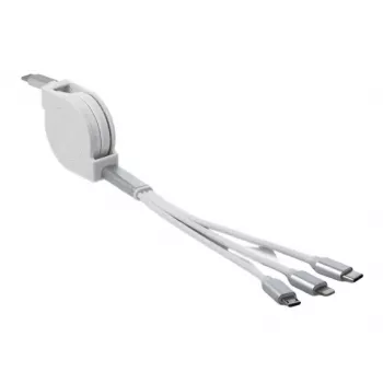 DeLOCK USB Type-C 3 in 1 ievelkams uzlādes kabelis Lightning Micro USB USB Type-C 0.98m