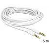 Audio kabelis 3,5 mm vīrišķais–vīrišķais DeLOCK 83443 5 m balts