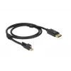 DisplayPort kabelis DeLOCK 83721 Mini DisplayPort 1m Melns