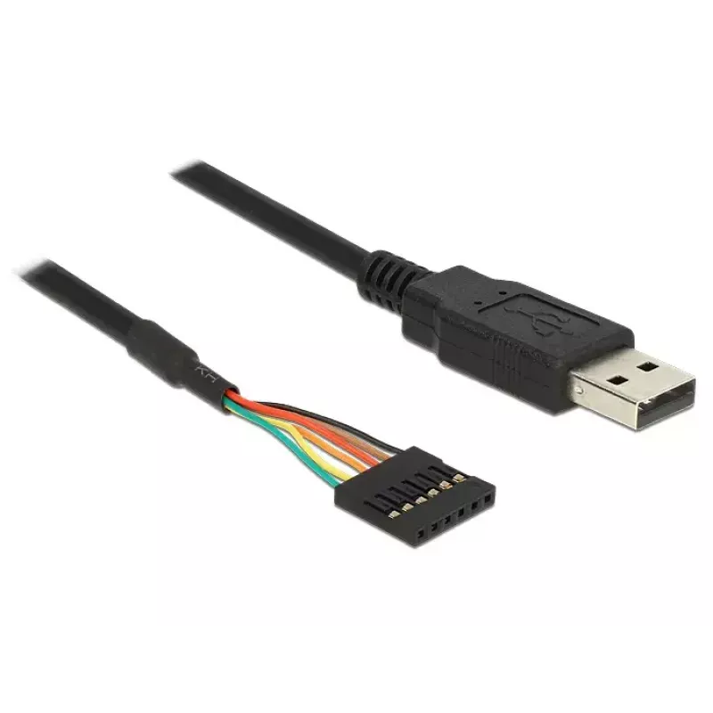 USB kabelis DeLOCK 1,8m USB2.0-A/TTL 6-p Melns