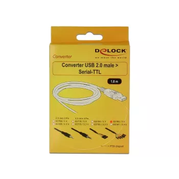 USB kabelis DeLOCK 1,8 m USB2.0-A/TTL 6-pinu melns