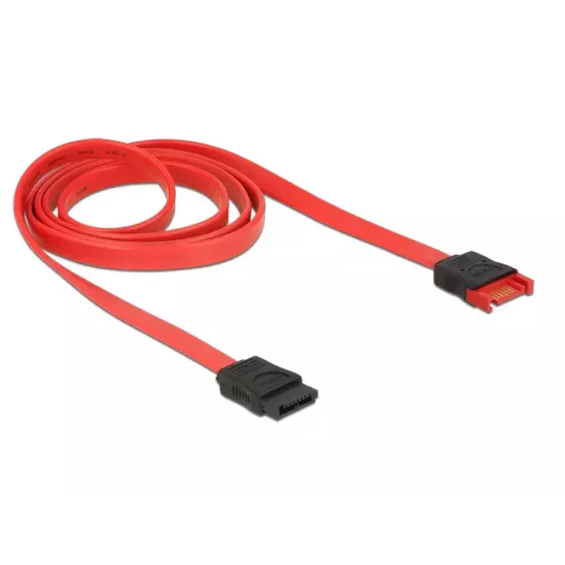 SATA kabelis DeLOCK 83956 1 m SATA 7-pin melns/sarkans