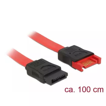 SATA kabelis DeLOCK 83956 1 m SATA 7-pin melns/sarkans