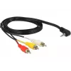 Audio kabelis DeLOCK 84724 1.5m 3.5mm 3 x RCA Melns