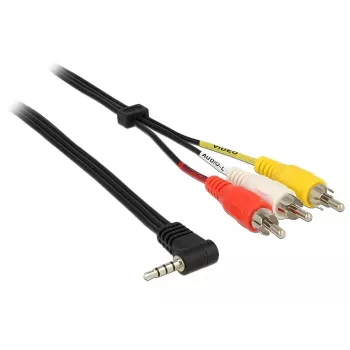 Audio kabelis DeLOCK 84724 1.5m 3.5mm 3 x RCA Melns