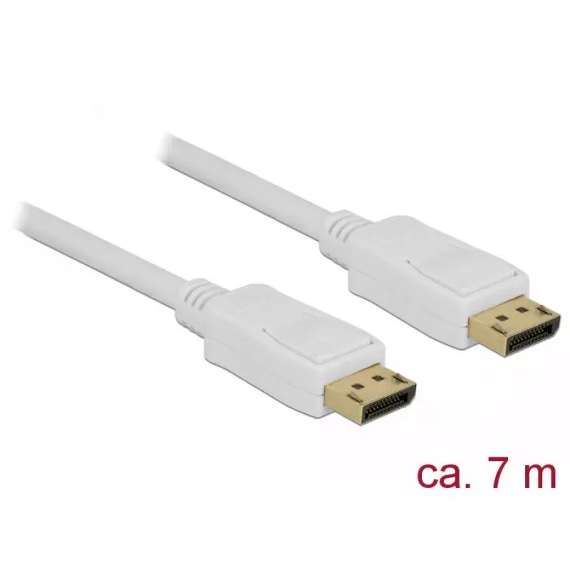 DisplayPort kabelis DeLOCK 84861 7 m Balts