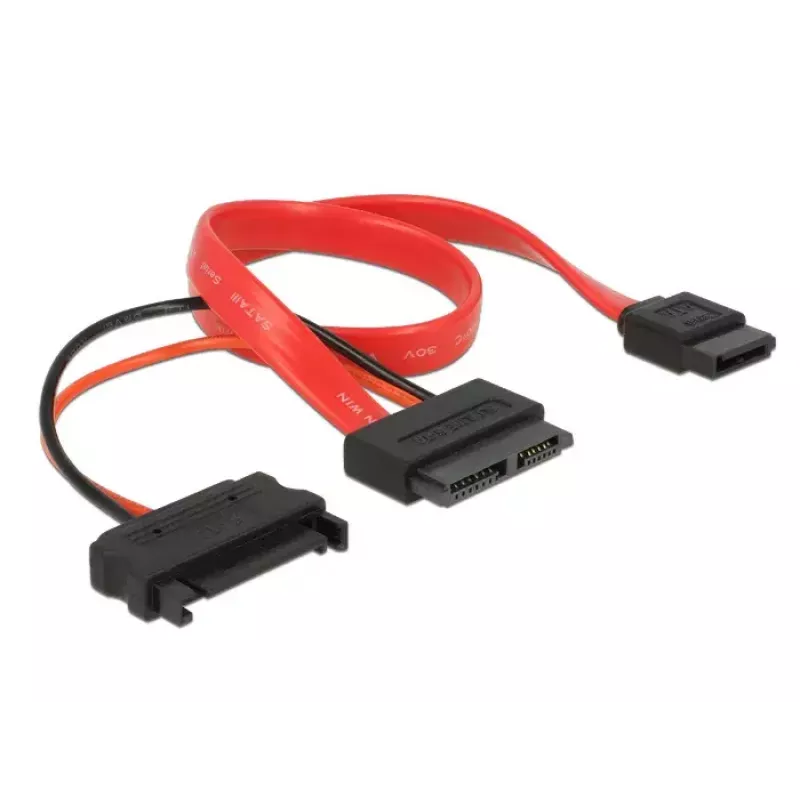 SATA kabelis DeLOCK 0,3 m sarkans