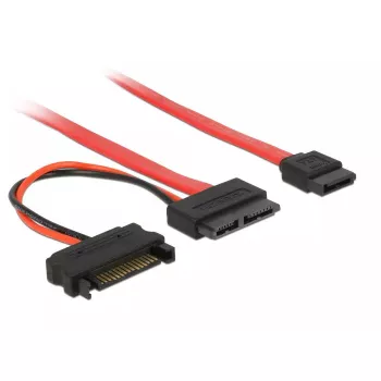 SATA kabelis DeLOCK 0,3 m sarkans