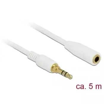 Audio kabelis DeLOCK 85591 5m 3.5mm Balts