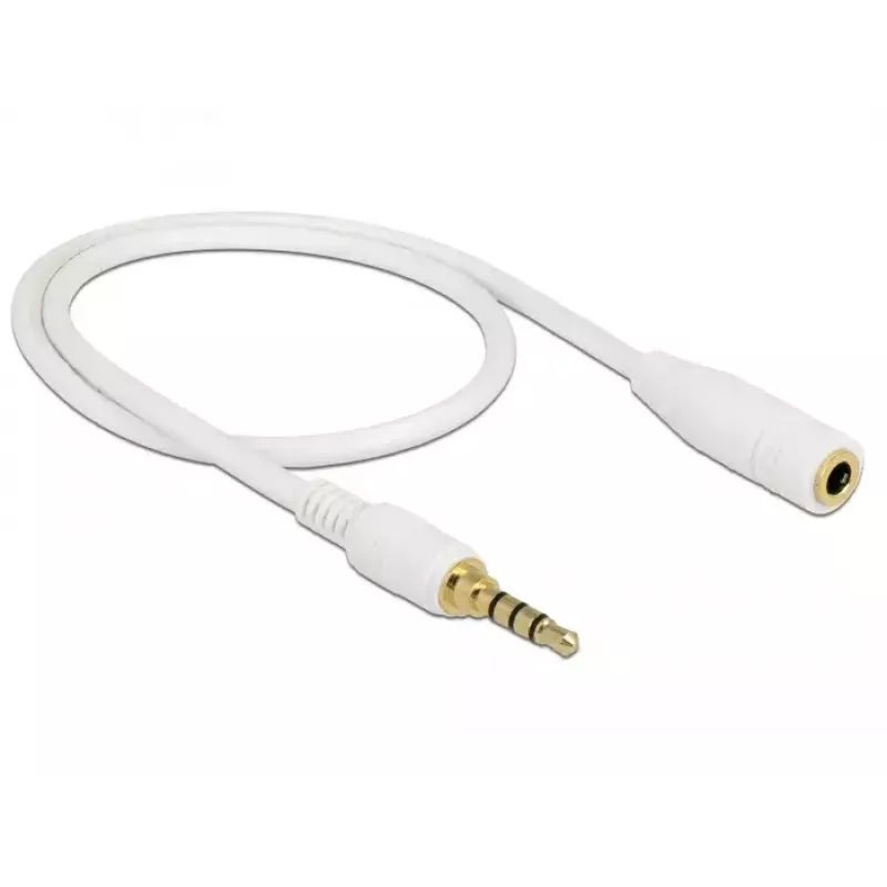 Audio kabelis DeLOCK 85628 0,5 m 3,5 mm, balts