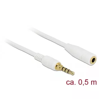 Audio kabelis DeLOCK 85628 0,5 m 3,5 mm, balts