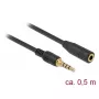 Audio kabelis DeLOCK 85627 0,5 m 3,5 mm melns