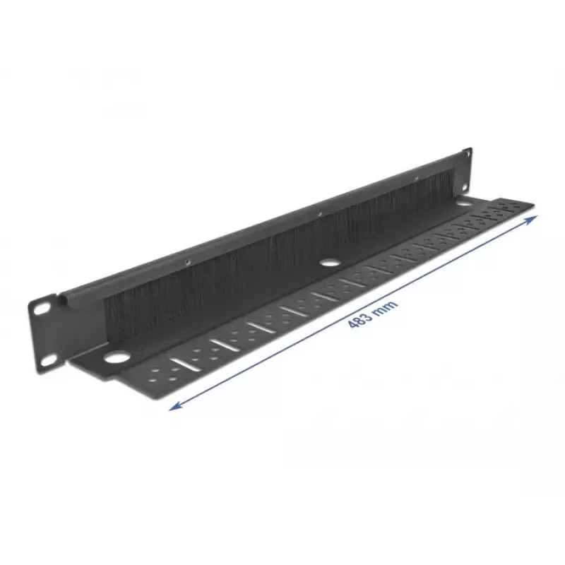Kabeļu pārvaldības panelis DeLOCK 19 collu kabelis Management Brush Strip melns
