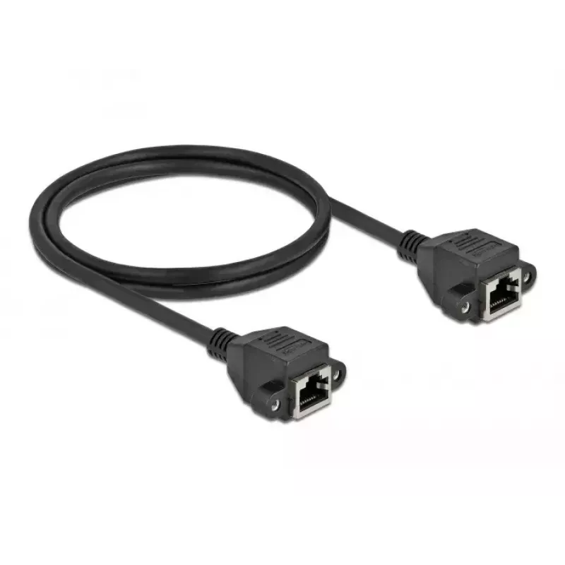 Tīkla kabelis DeLOCK Cat.6A RJ45 uz RJ45 1m Melns