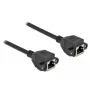 Tīkla kabelis DeLOCK Cat.6A RJ45 uz RJ45 1m Melns