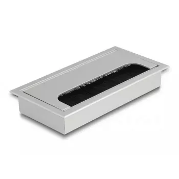 Kabeļu ievads DELOCK 66861 galdam, sudrabots, 80×160×28 mm, 1 gab.