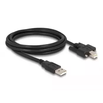 DeLOCK USB 2.0 Type-A vīr. uz Type-B vīr. kabelis, 2 m, melns