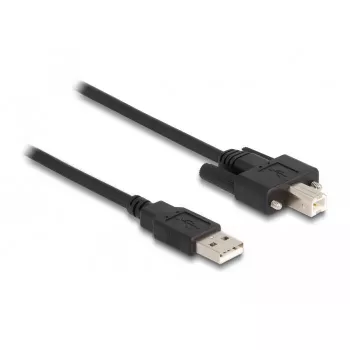 DeLOCK USB 2.0 Type-A vīr. uz Type-B vīr. kabelis, 2 m, melns