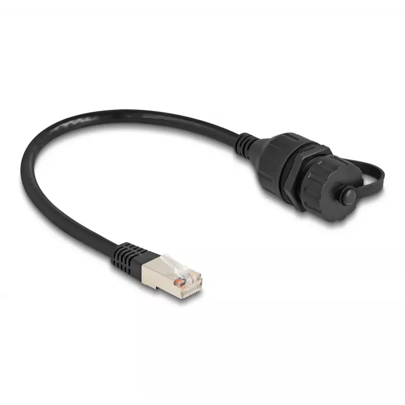 DeLOCK Kabelis RJ50 vīrišķais uz RJ50 sievišķais IP67 ūdensizturīgs 20 cm