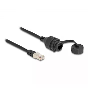 DeLOCK Kabelis RJ50 vīrišķais uz RJ50 sievišķais IP67 ūdensizturīgs 20 cm