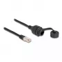 DeLOCK Kabelis RJ50 vīrišķais uz RJ50 sievišķais IP67 ūdensizturīgs 20 cm