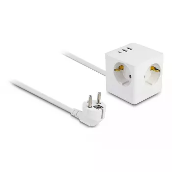 DeLOCK 11497 kontaktligzda CEE 7/3 + USB balta 250 V 16 A