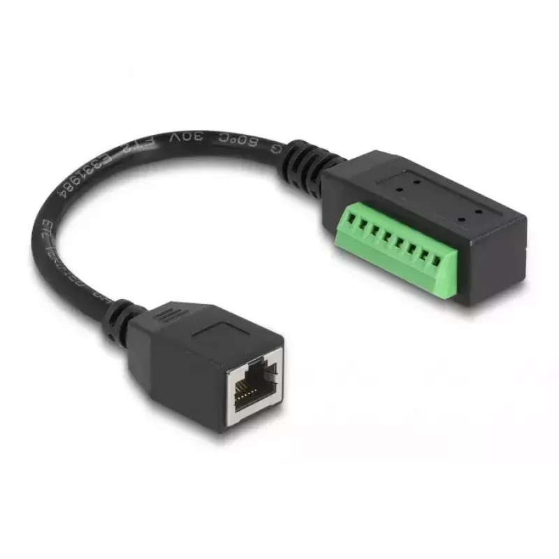 DeLOCK RJ45 kabelis Cat.5e ligzda – spaiļu bloks adapteris 21.5 cm