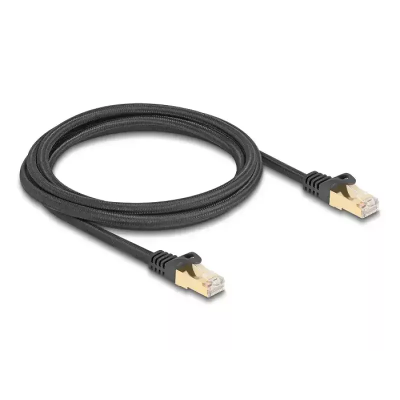 Tīkla kabelis DeLOCK RJ45 80318 spraudnis pret spraudni Cat.6A 2m melns