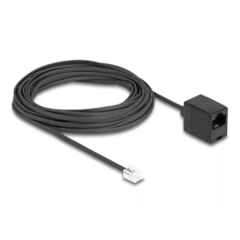 DeLOCK Telefona kabelis RJ11 spraudnis uz RJ45 ligzdu melns 10 m