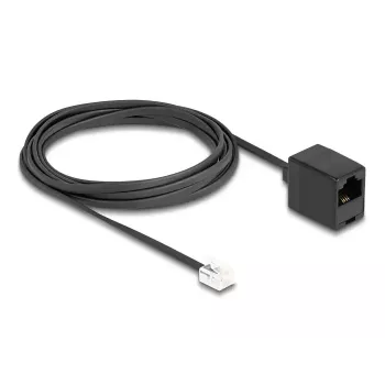 DeLOCK telefona kabelis RJ11 spraudnis uz RJ45 ligzdu melns 3 m