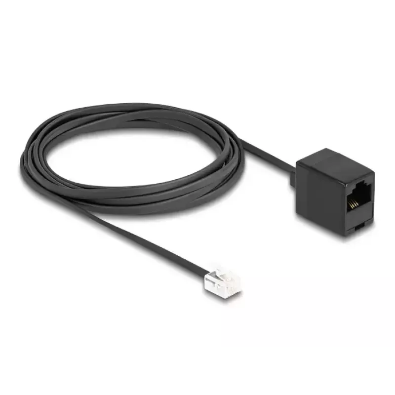 DeLOCK telefona kabelis RJ11 spraudnis uz RJ45 ligzdu melns 3 m