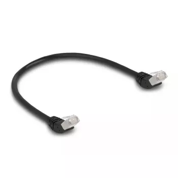 Tīkla kabelis DeLOCK RJ45 Cat.6A 45° leņķī 0.5m melns