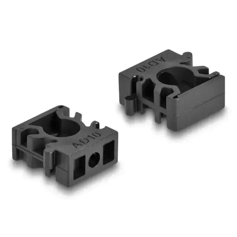Kabeļu turētājs DeLOCK 60481 10 mm melns 8 gab.