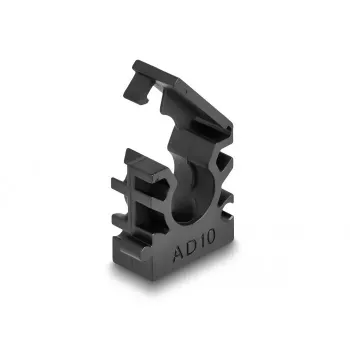 Kabeļu turētājs DeLOCK 60481 10 mm melns 8 gab.