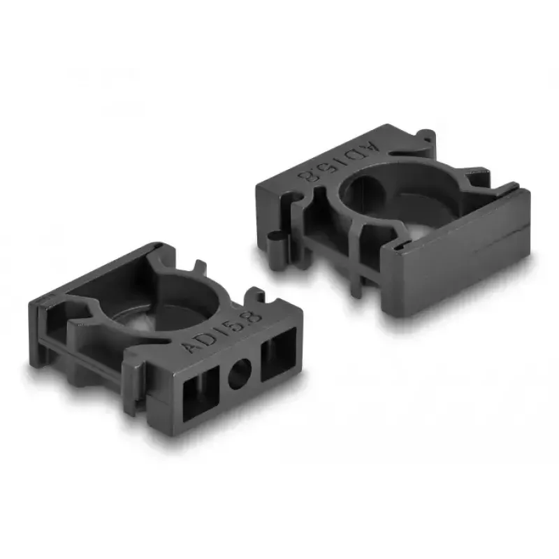 Kabeļu turētājs DeLOCK 60483 15,8 mm melns 8 gabali