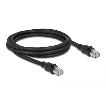 Tīkla kabelis DeLOCK RJ45 Cat.6A F/UTP 2m Melns