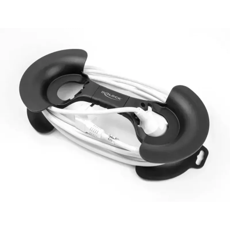 DeLOCK kabeļu satītājs 375 x 170 mm melns Plastmasa