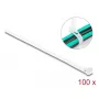Āķa un cilpas kabeļu saite DeLOCK 18643 L 150 x P 7,2 mm 100 gab. balta