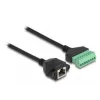 DeLOCK RJ45 kabelis Cat.6 sievišķā savienotāja uz spaiļu bloka adapteris 30 cm