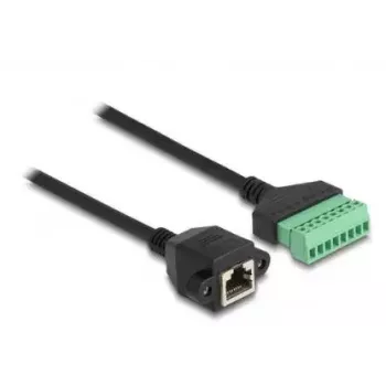 DeLOCK RJ45 kabelis Cat.6 sievišķā savienotāja uz spaiļu bloka adapteris 30 cm