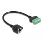 DeLOCK RJ45 kabelis Cat.6 sievišķā savienotāja uz spaiļu bloka adapteris 30 cm