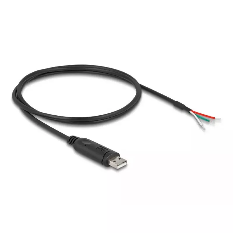 DeLOCK adaptera kabelis USB 2.0 Type-A uz Serial RS-485 1 m melns