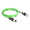 Tīkla kabelis DeLOCK M12 kabelis A-kodēts 8 kontaktu vīr. uz RJ45 vīr. PUR (TPU) 5 m