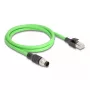 Tīkla kabelis DeLOCK M12 kabelis A-kodēts 8 kontaktu vīr. uz RJ45 vīr. PUR (TPU) 5 m