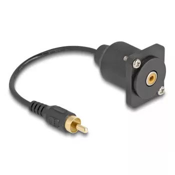 DeLOCK audio kabelis 0,2 m RCA Melns 88152 Tēviņš pret Mātīti