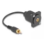 DeLOCK audio kabelis 0,2 m RCA Melns 88152 Tēviņš pret Mātīti
