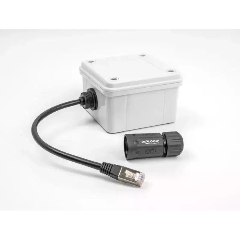 Tīkla kabelis DeLOCK 88147 RJ45 uz RJ45 Cat.6A 0.25m melns