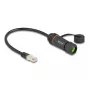 Tīkla kabelis DeLOCK 88147 RJ45 uz RJ45 Cat.6A 0.25m melns