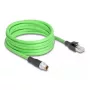 DeLOCK M12 kabelis X-kodēts 8 kontaktu tēviņš uz RJ45 tēviņu PUR (TPU) 5 m