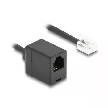DeLOCK telefona kabelis 90347 10 m Melns RJ-11